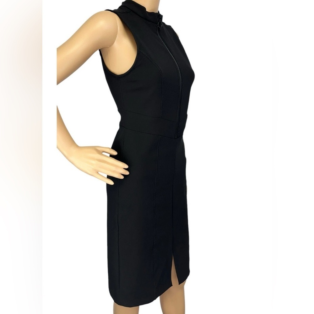 Zara Zip-Front Dress Black Solid
Sleeveless Sheath Front Slit Stretch
Size M - Picture 6 of 15